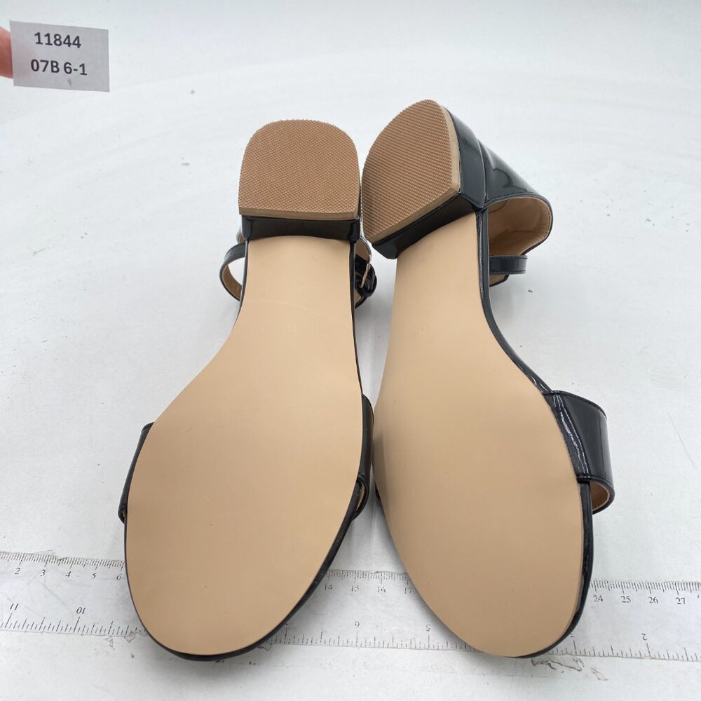 Ydn Black Block Low Heel Sandals Open Toe Ankle S… - image 7